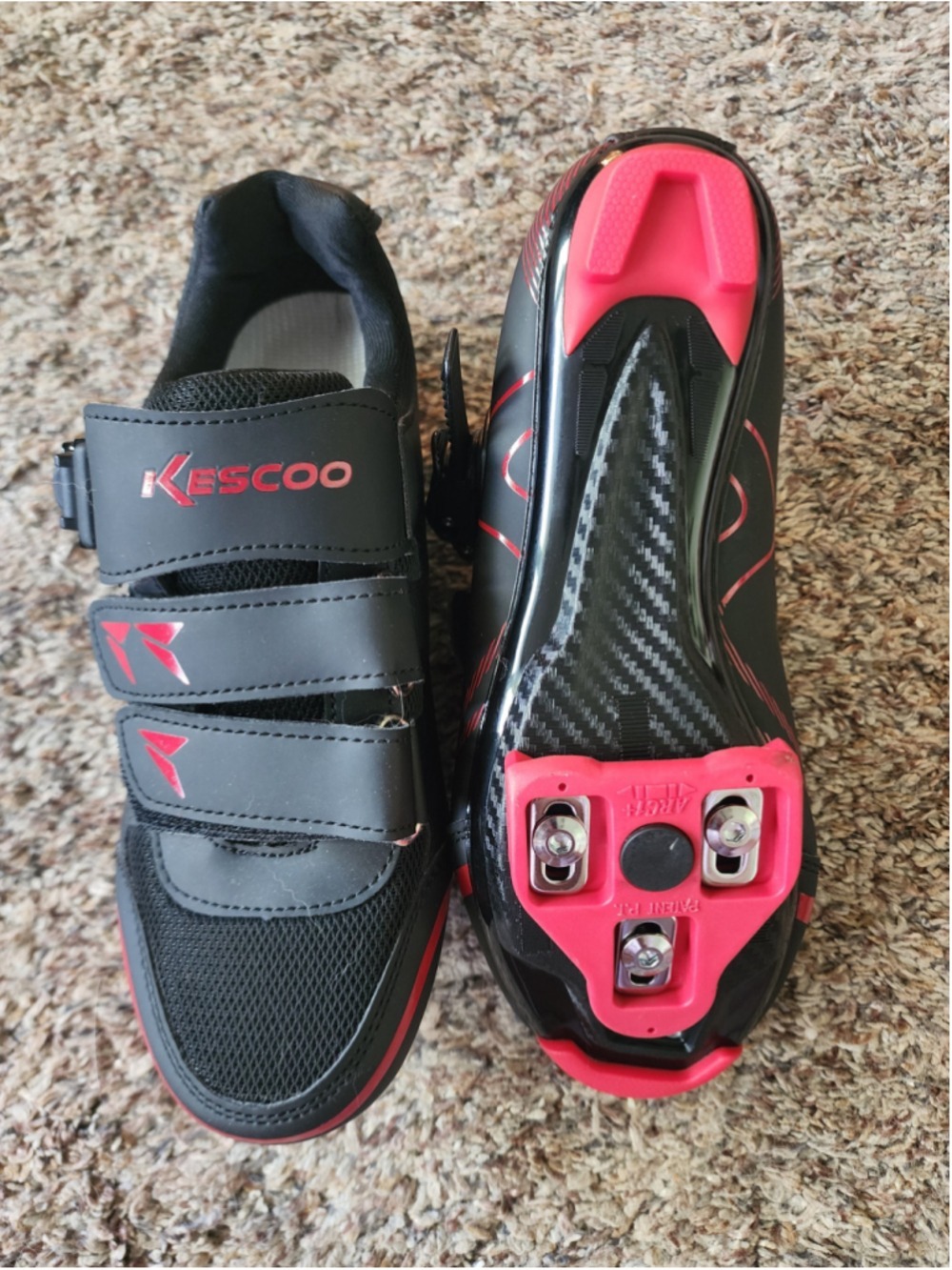 Kescoo‎ Indoor Cycling Shoes EU 38 US Women 7 Men 5.5 Peloton Cleats NWOT